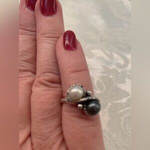Vintage Avon Two Pearls Ring